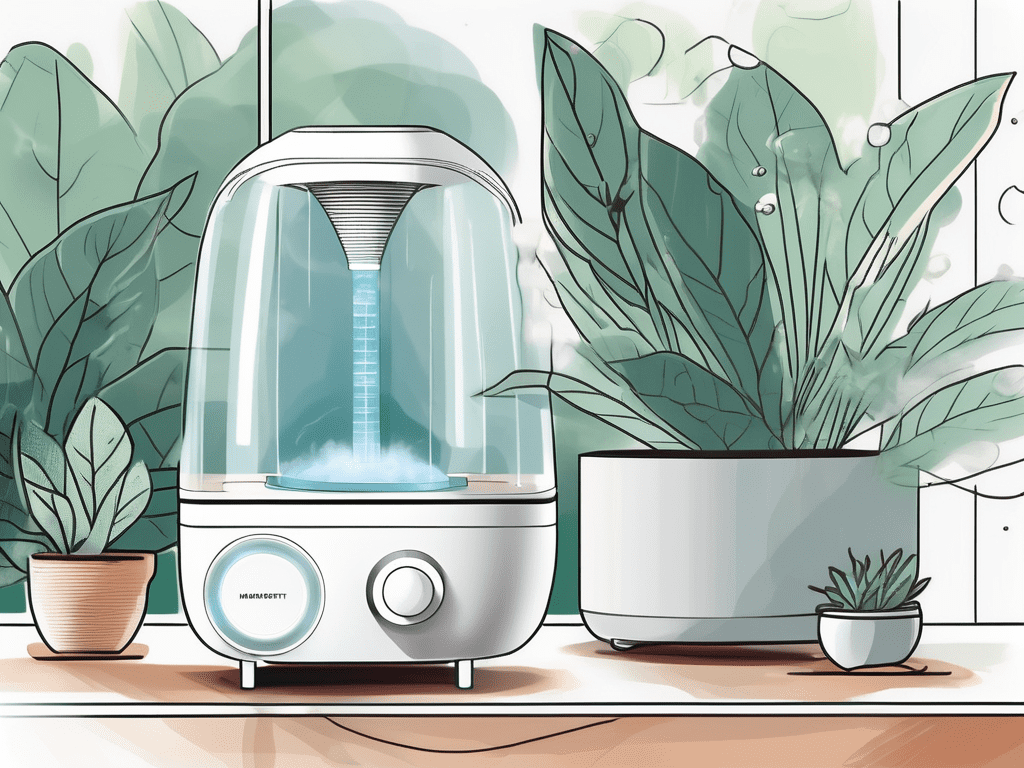 An impeller humidifier emitting a cool mist