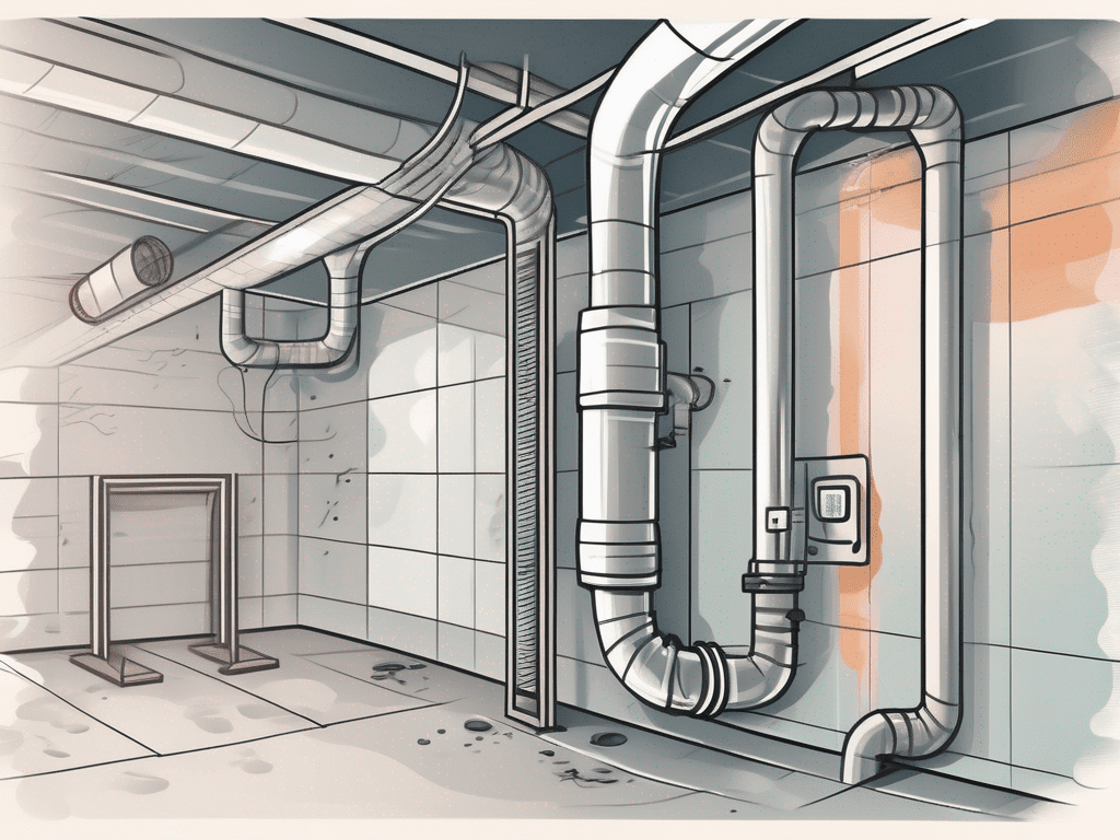 An air duct system with various cleaning tools