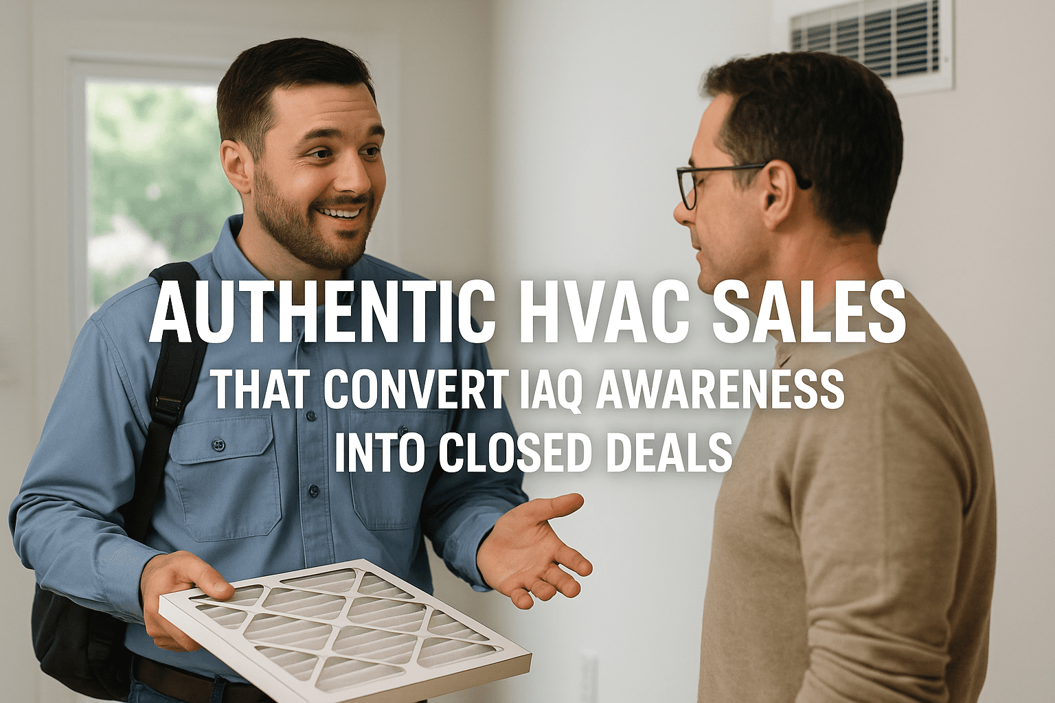 Authentic HVAC Sales That Convert IAQ Awareness into Closed Deals